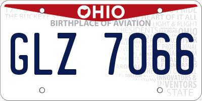 OH license plate GLZ7066