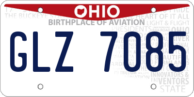 OH license plate GLZ7085
