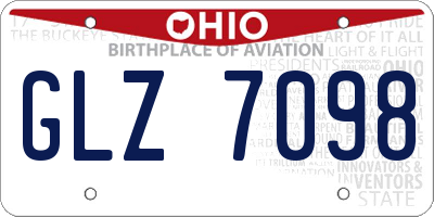 OH license plate GLZ7098