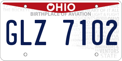 OH license plate GLZ7102