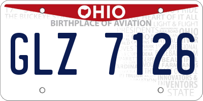 OH license plate GLZ7126