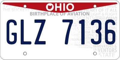 OH license plate GLZ7136