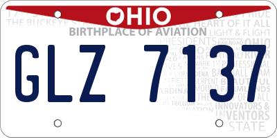 OH license plate GLZ7137