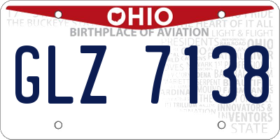 OH license plate GLZ7138