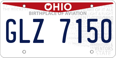 OH license plate GLZ7150