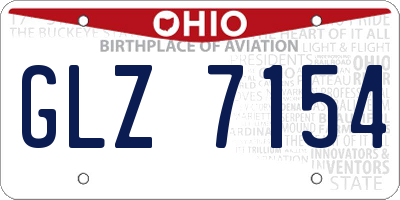 OH license plate GLZ7154