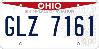 OH license plate GLZ7161