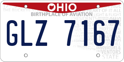 OH license plate GLZ7167