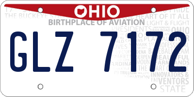 OH license plate GLZ7172