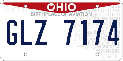 OH license plate GLZ7174