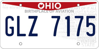 OH license plate GLZ7175
