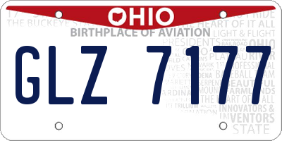 OH license plate GLZ7177