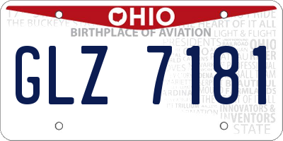OH license plate GLZ7181