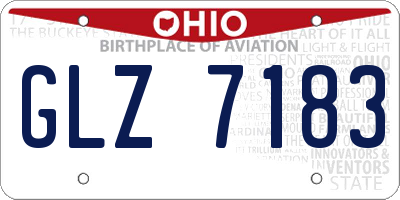 OH license plate GLZ7183