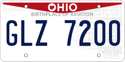 OH license plate GLZ7200