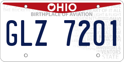 OH license plate GLZ7201
