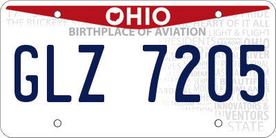OH license plate GLZ7205