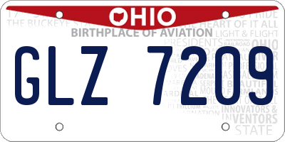 OH license plate GLZ7209