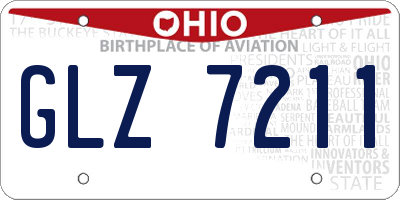 OH license plate GLZ7211