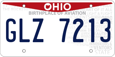 OH license plate GLZ7213