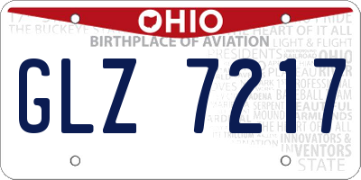 OH license plate GLZ7217