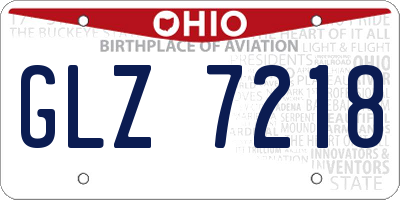 OH license plate GLZ7218