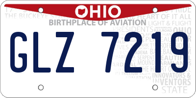 OH license plate GLZ7219