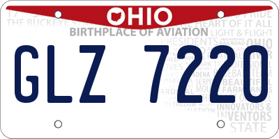 OH license plate GLZ7220