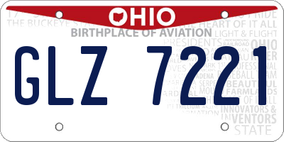 OH license plate GLZ7221