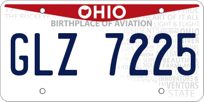OH license plate GLZ7225