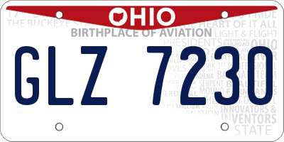 OH license plate GLZ7230