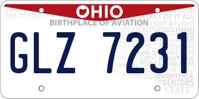 OH license plate GLZ7231