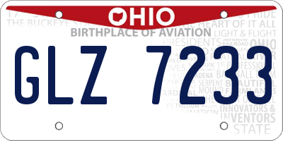 OH license plate GLZ7233