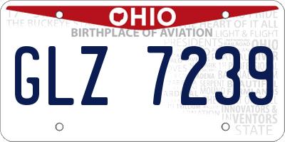 OH license plate GLZ7239
