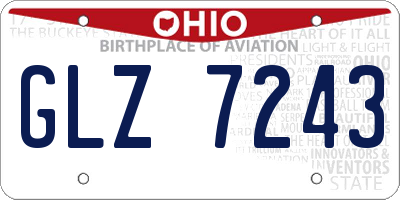 OH license plate GLZ7243