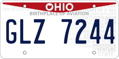 OH license plate GLZ7244