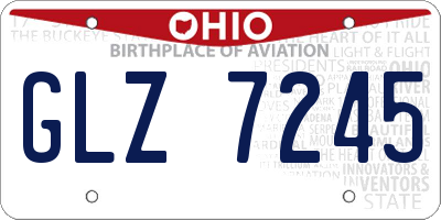 OH license plate GLZ7245