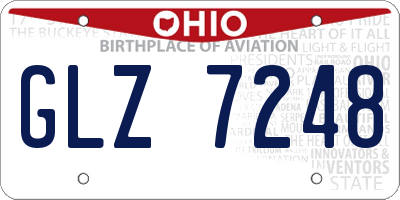 OH license plate GLZ7248