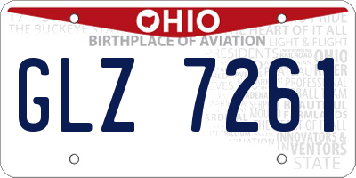 OH license plate GLZ7261