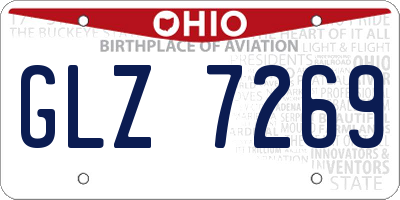 OH license plate GLZ7269
