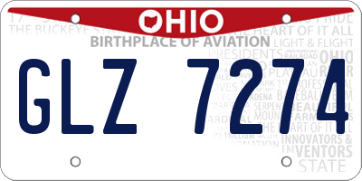 OH license plate GLZ7274