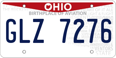 OH license plate GLZ7276