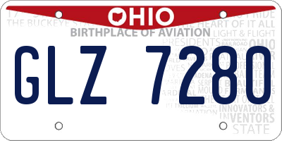 OH license plate GLZ7280