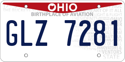 OH license plate GLZ7281