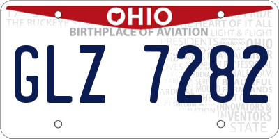 OH license plate GLZ7282