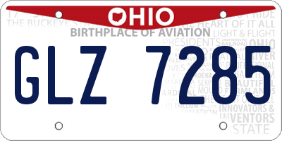 OH license plate GLZ7285