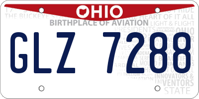 OH license plate GLZ7288