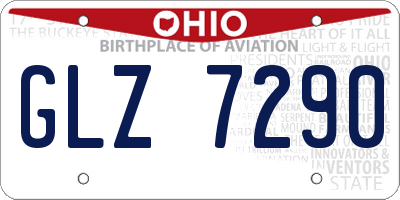 OH license plate GLZ7290