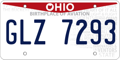 OH license plate GLZ7293