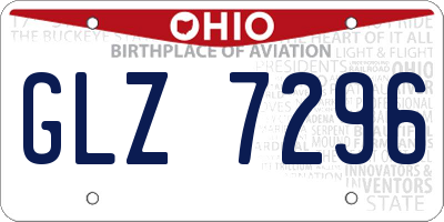 OH license plate GLZ7296